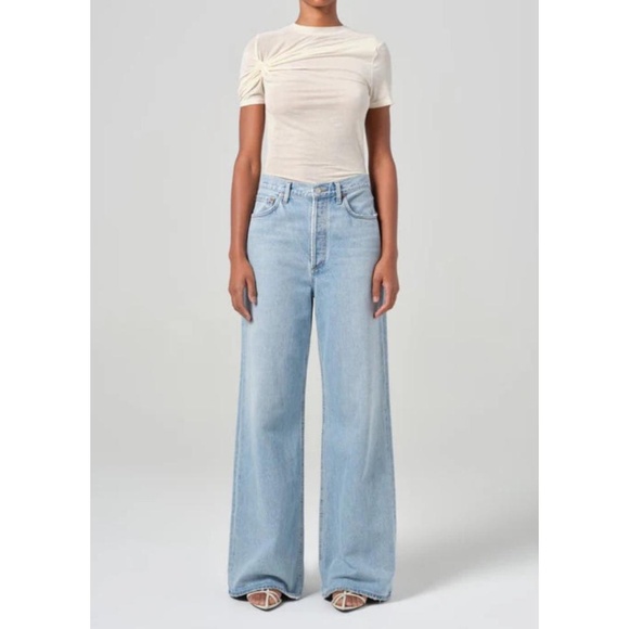 AGOLDE Dame Wide Leg Jeans in Conflict NWT - Picture 2 of 15